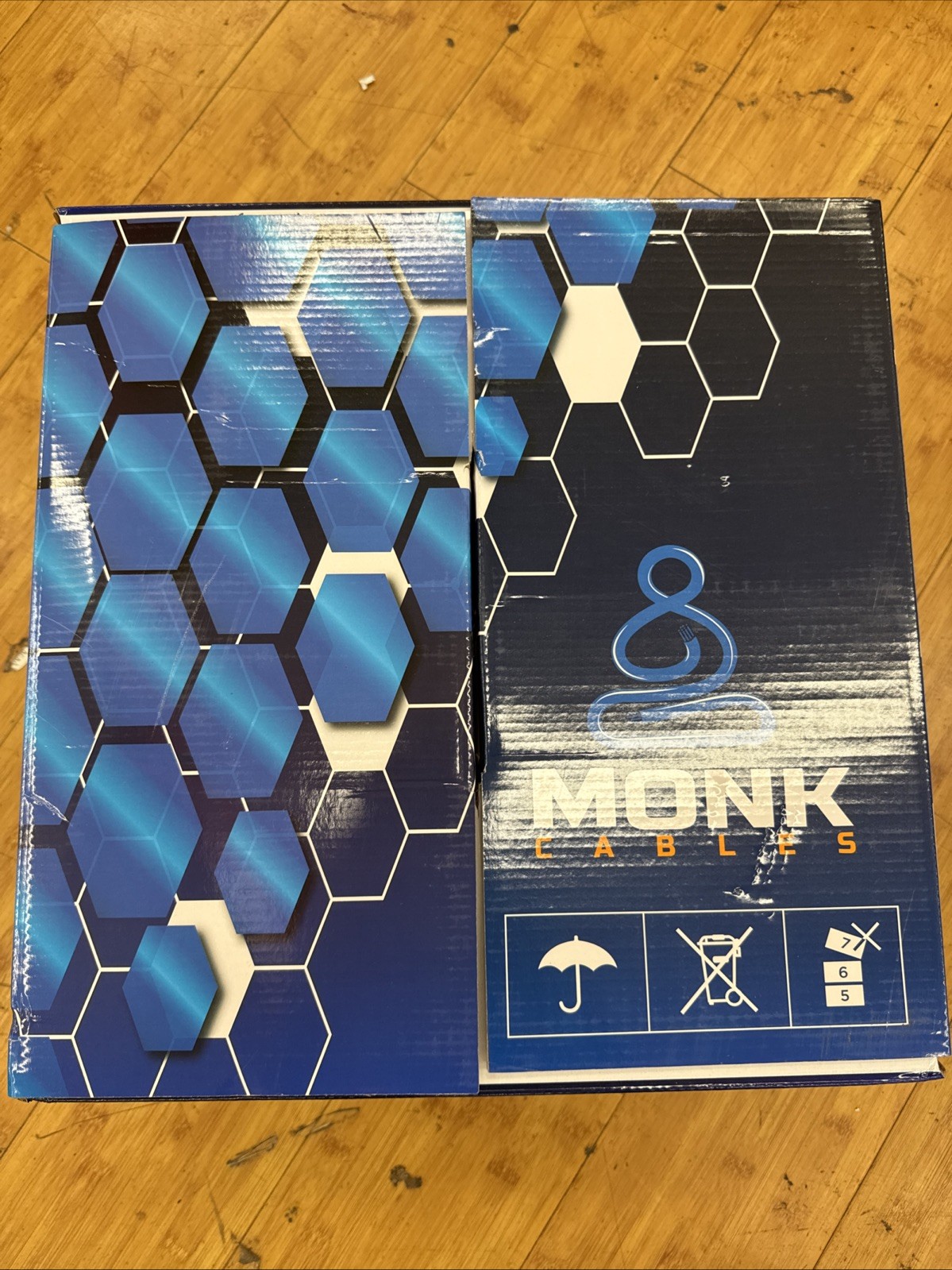 Monk Cables Cat6 Plenum CMP Rated Jacket 1000ft UTP 550MHz 23AWG Ethernet Blue