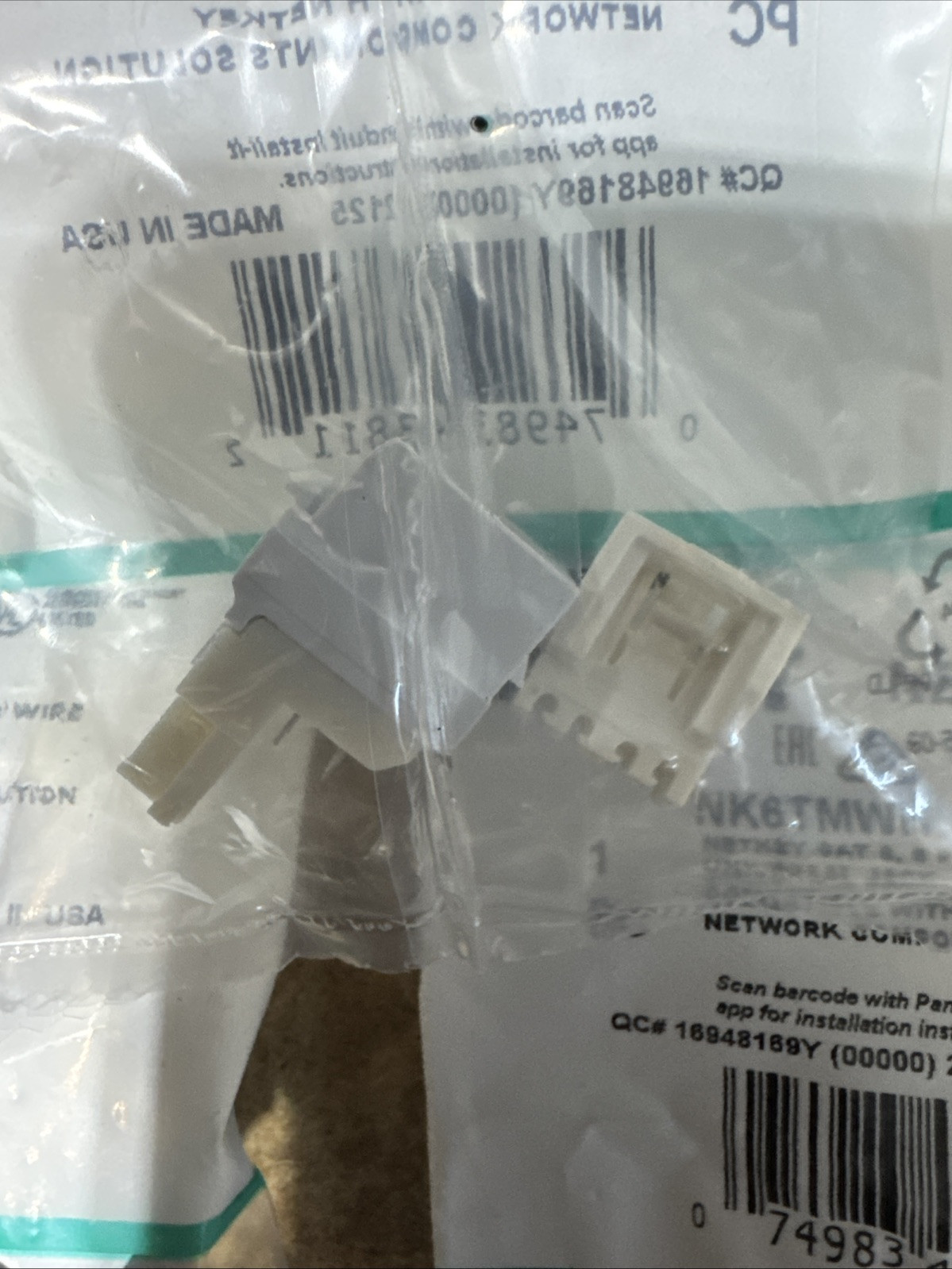 Panduit NetKey NK6TMWH Cat6 Universal Jack Module, White (lot of 9)