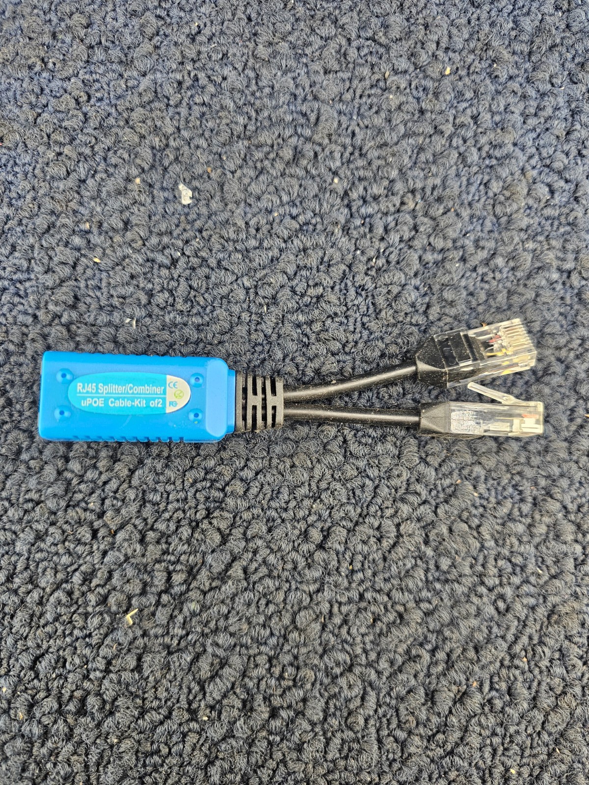 (QTY 2) RJ45 Splitter Combiner POE Ethernet Cable 2i-n-1 Data Adapters Connector