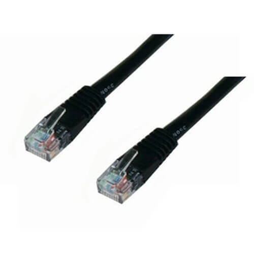 Category 5e Crossover Cable Black Gold Plated Connectors Clear Transmission