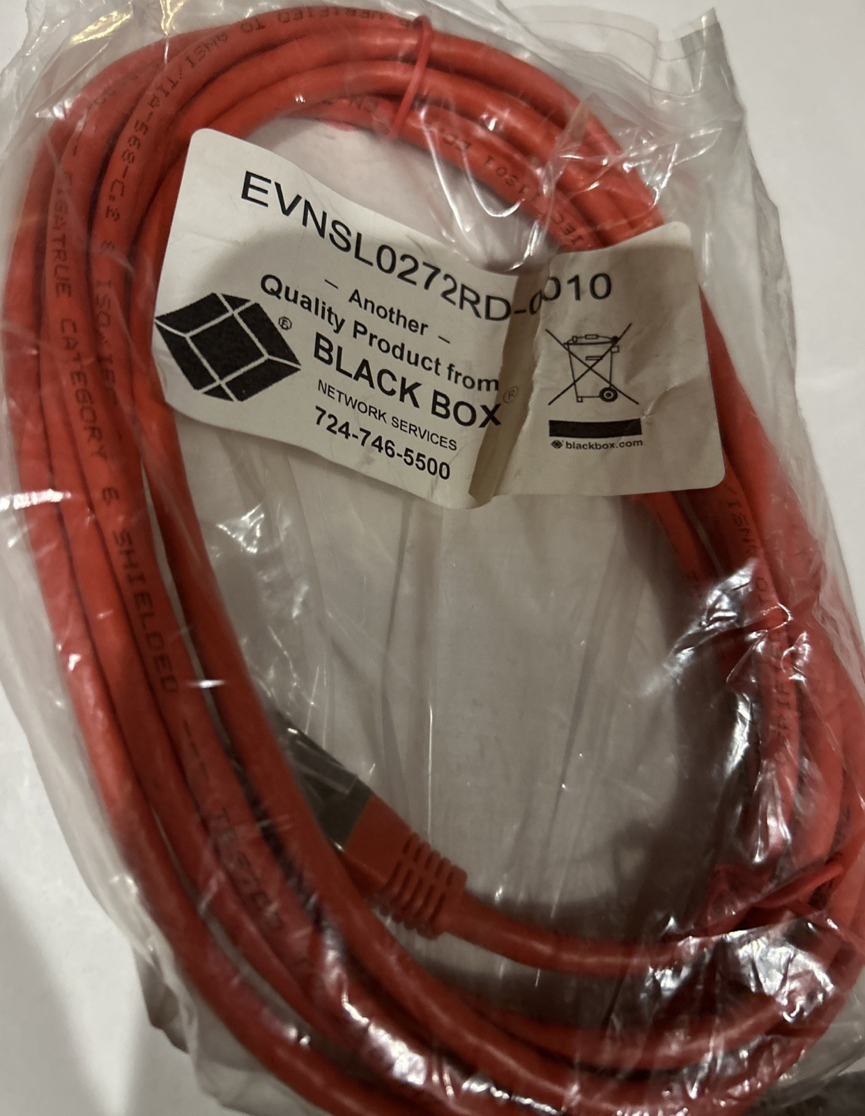 Black Box – Network cable RJ-45 (M) 3 m screened shielded twisted pair (SSTP)…