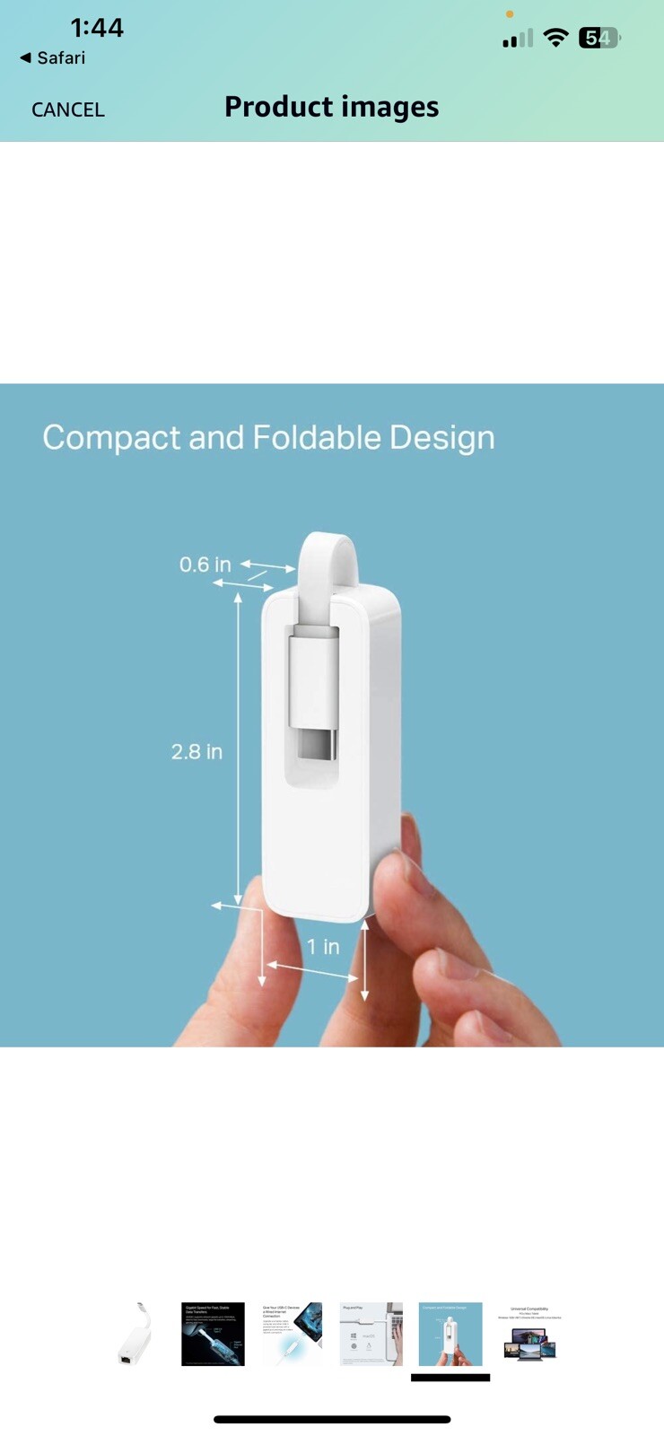 TP-Link USB C To Ethernet Adapter (UE300C) White