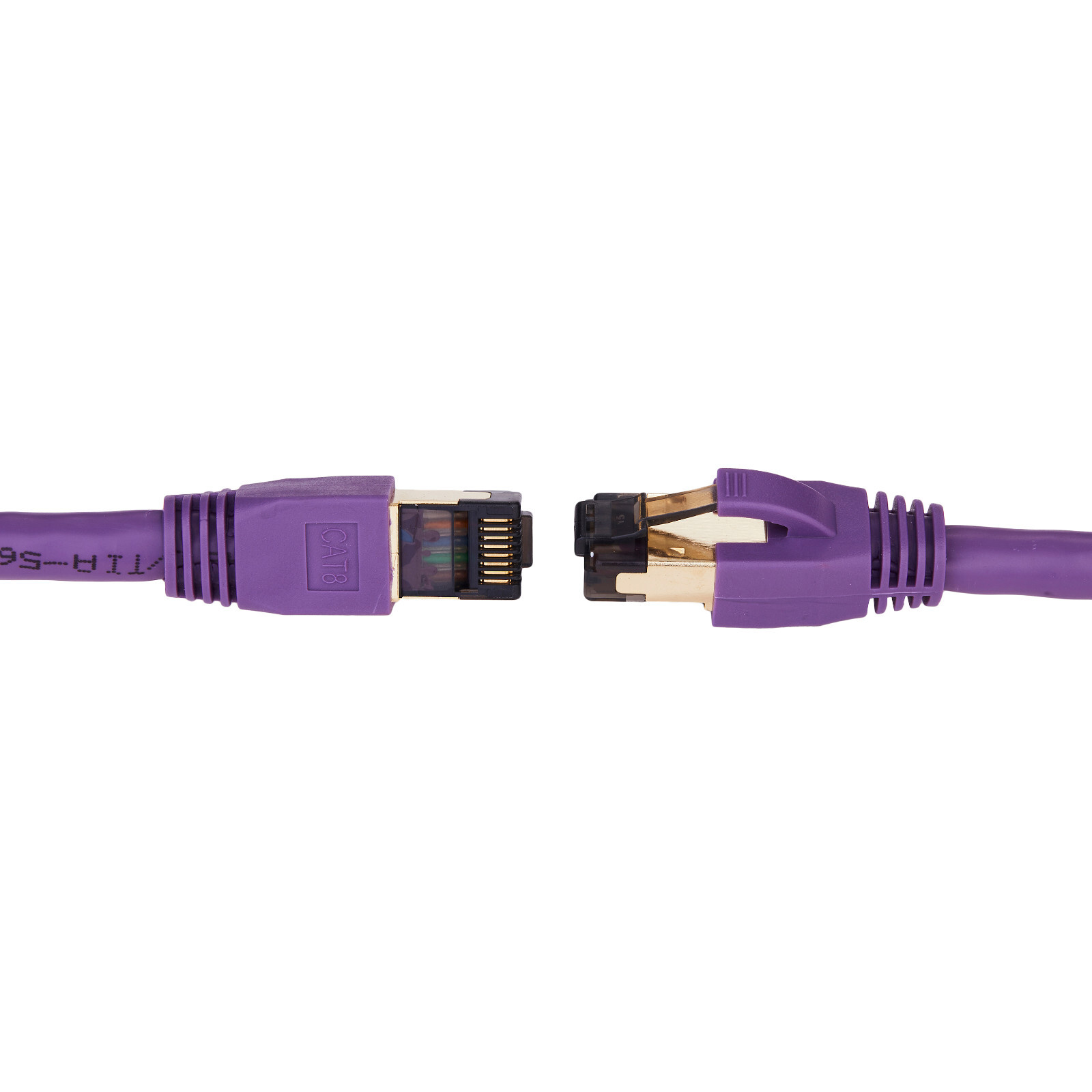 CAT8 Purple SFTP Ethernet Cable 40Gbps 2GHz Copper LAN Wire 0.5FT-75FT Multi LOT