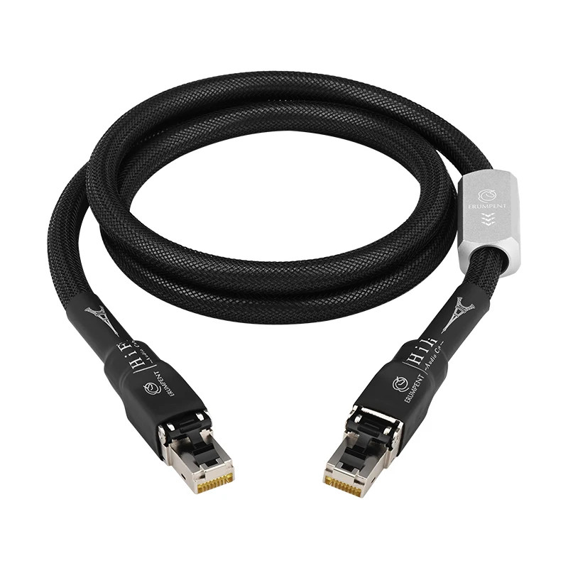 Cat 8 Ethernet Cable 40Gbps 2000MHz Silver Plated Shielded RJ45 LAN Network
