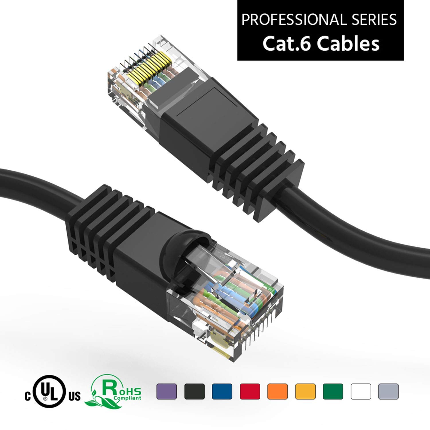 iMBAPrice UL Listed 0.5 Feet (6 inch) Cat6 Ethernet Network Feet, Black