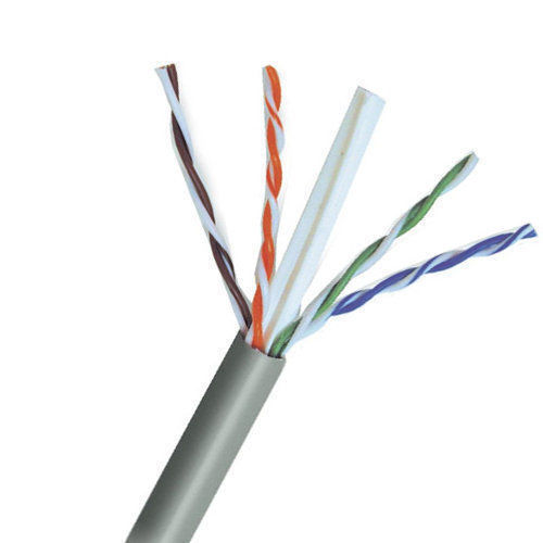CAT6E Ethernet 550MHz Riser CMR Cable Gray 1000FT 23 AWG BARE COPPER