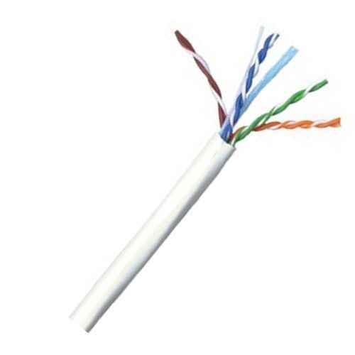 CAT6E Ethernet 550MHz Riser CMR Cable White 1000FT 23 AWG BARE COPPER