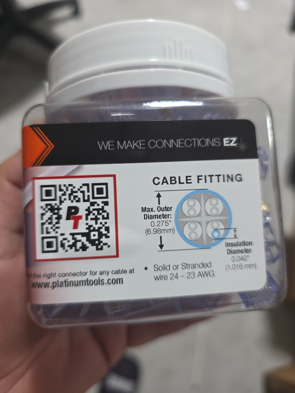 Platinum Tools 202044J ezEX44 10G RJ45 CAT6 Connector 100 pcs