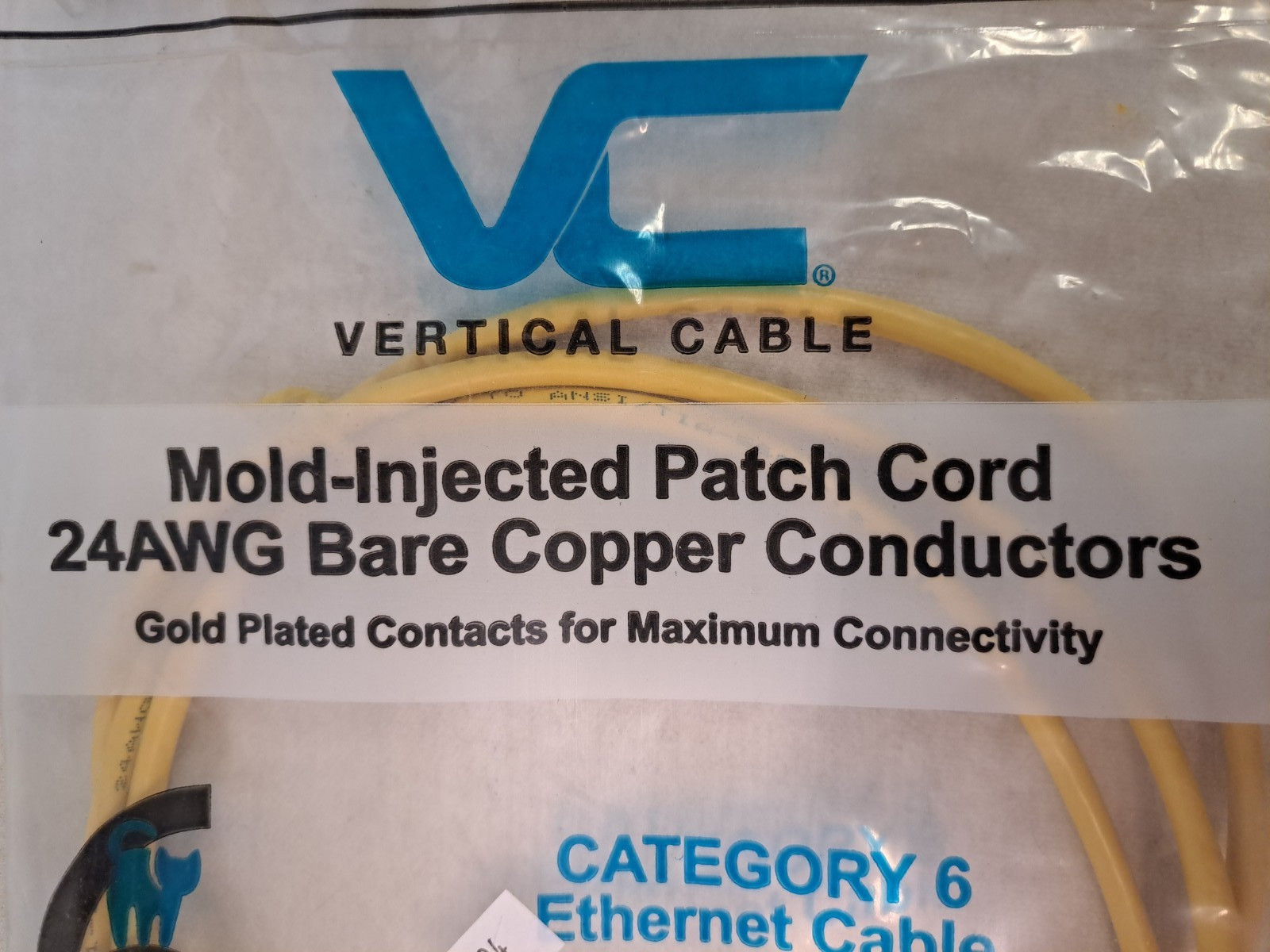 Lot of 15 New Vertical Cable Cat6A Shielded Patch Cables Yellow 10x 4FT 5x 5FT