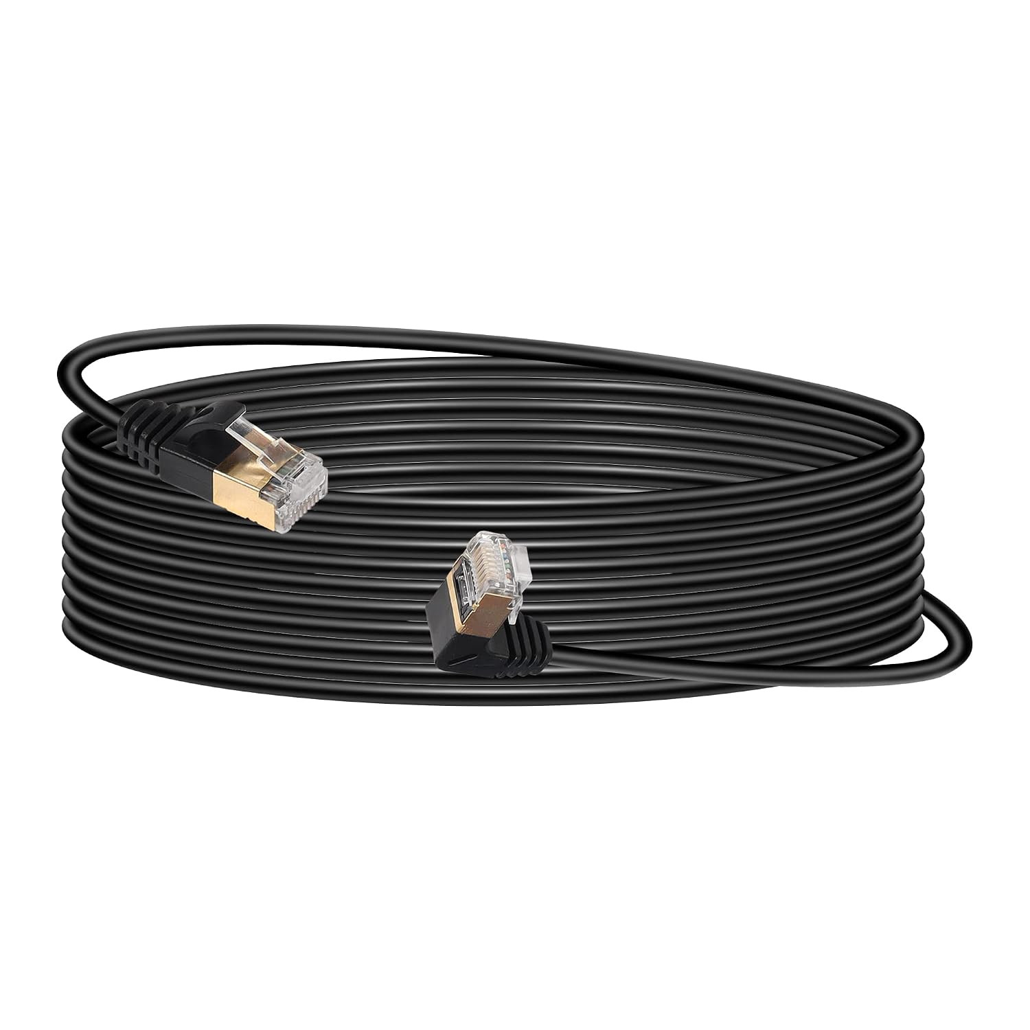16.4FT 90 Degree down Angle Cat8 Ethernet Cable, High Speed 40Gbps 2000Mhz Netwo