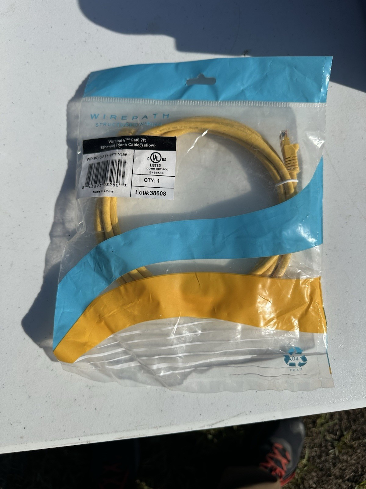 Lot of 16 WIREPATH CAT6 7ft Ethernet Patch Cables Yelllow WP-PC-CAT6-7FT-YLW
