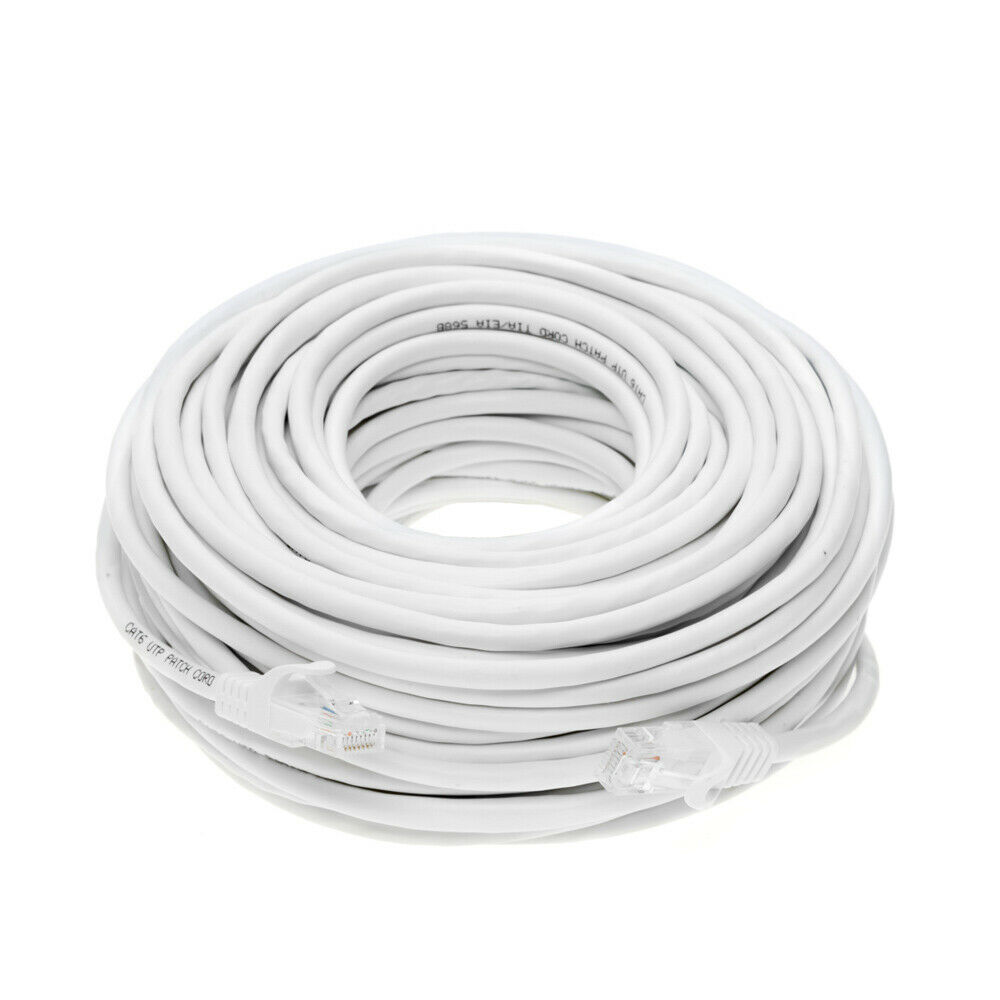 Cat6 White Patch Cord Network Cable Ethernet LAN RJ45 UTP 25FT- 200FT Multi LOT
