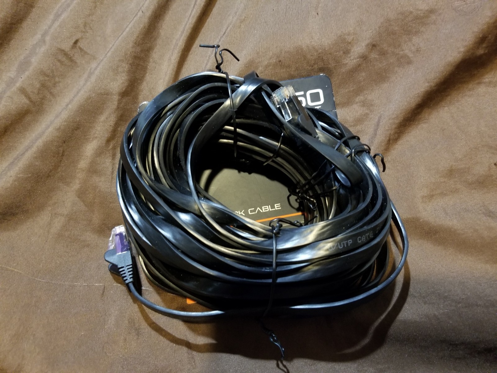 Blackweb Cat6 50ft Flat Network Cable USA SELLER