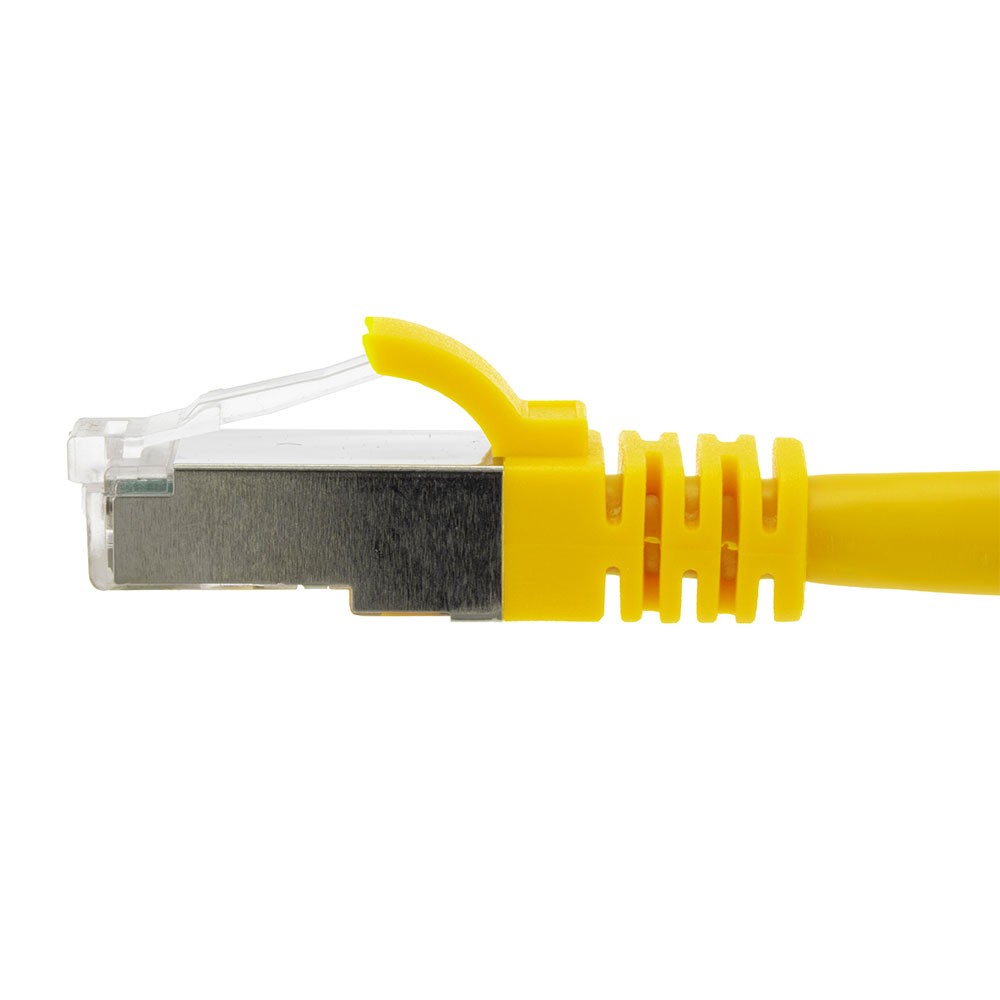 Ethernet Patch Cable CAT6A, S/FTP, 26AWG, 0.5 Ft, 5 pack, Yellow
