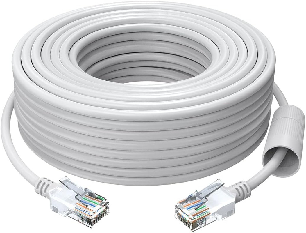 Cat5E Ethernet Cable 100Ft,High-Speed RJ45 Network Cable for Poe Security Camera