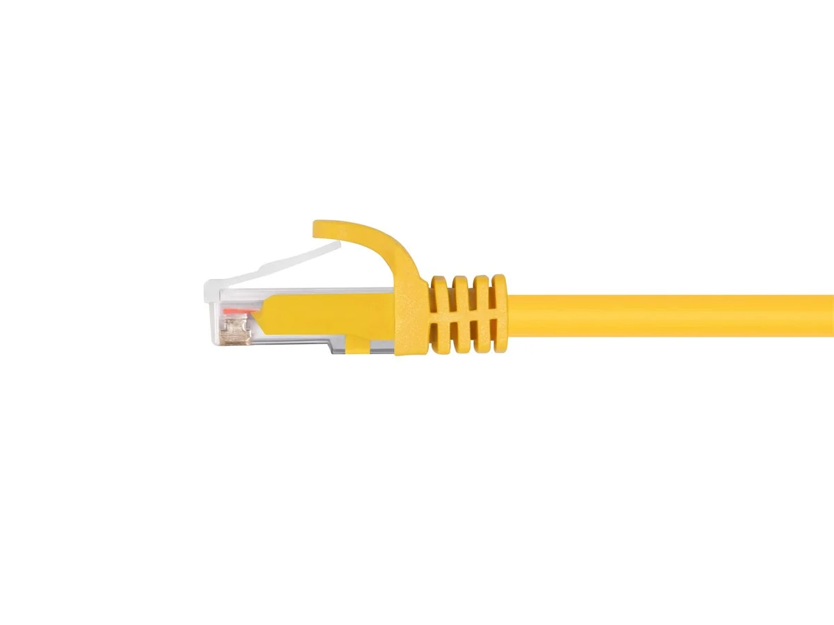 Flexboot Cat6 Ethernet Patch Cable Network RJ45 Stranded UTP 24AWG 0.5ft Yellow