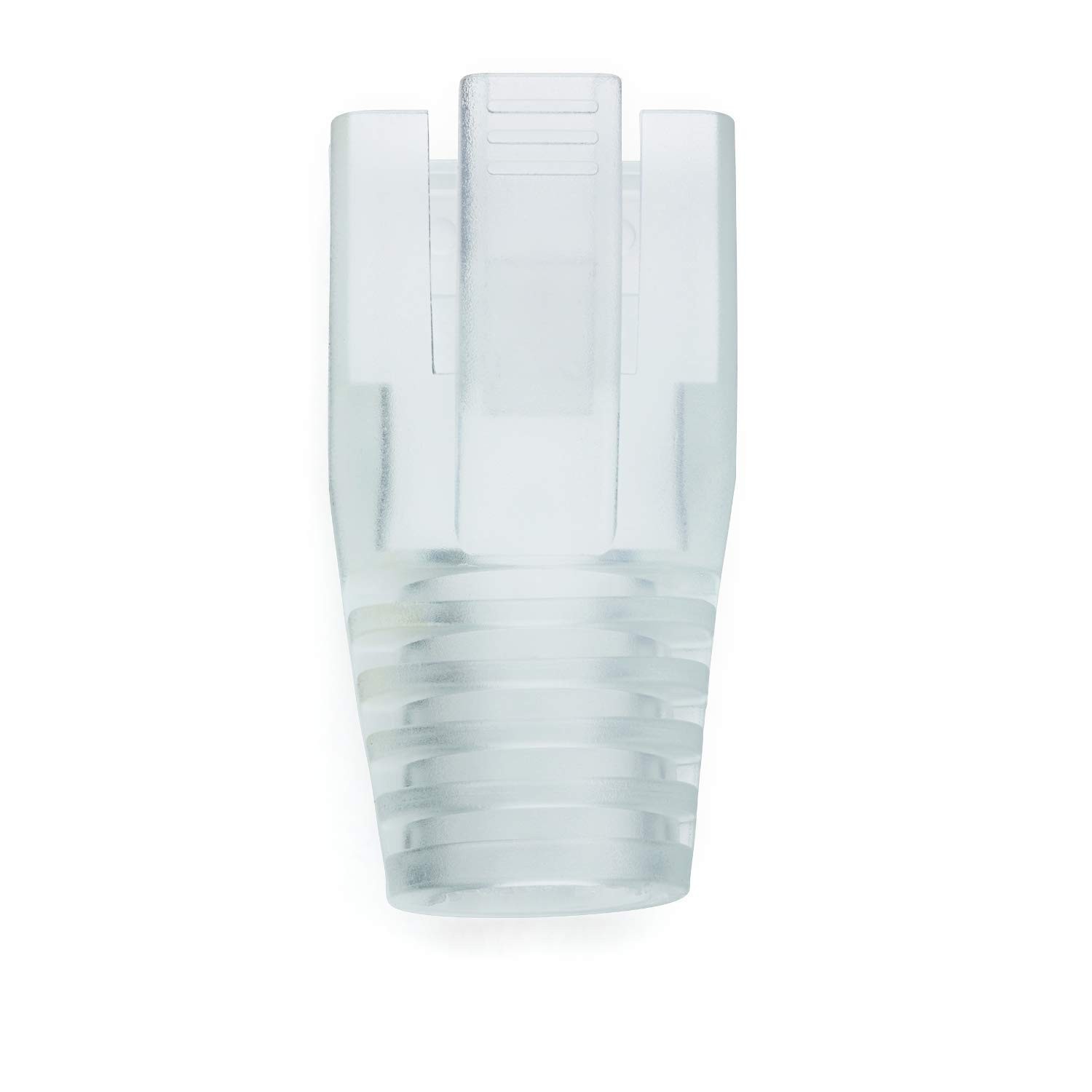 RJ45 Strain Relief Boots 7.5mm Slip~On PVC Plug Covers Transparent 100 Pack