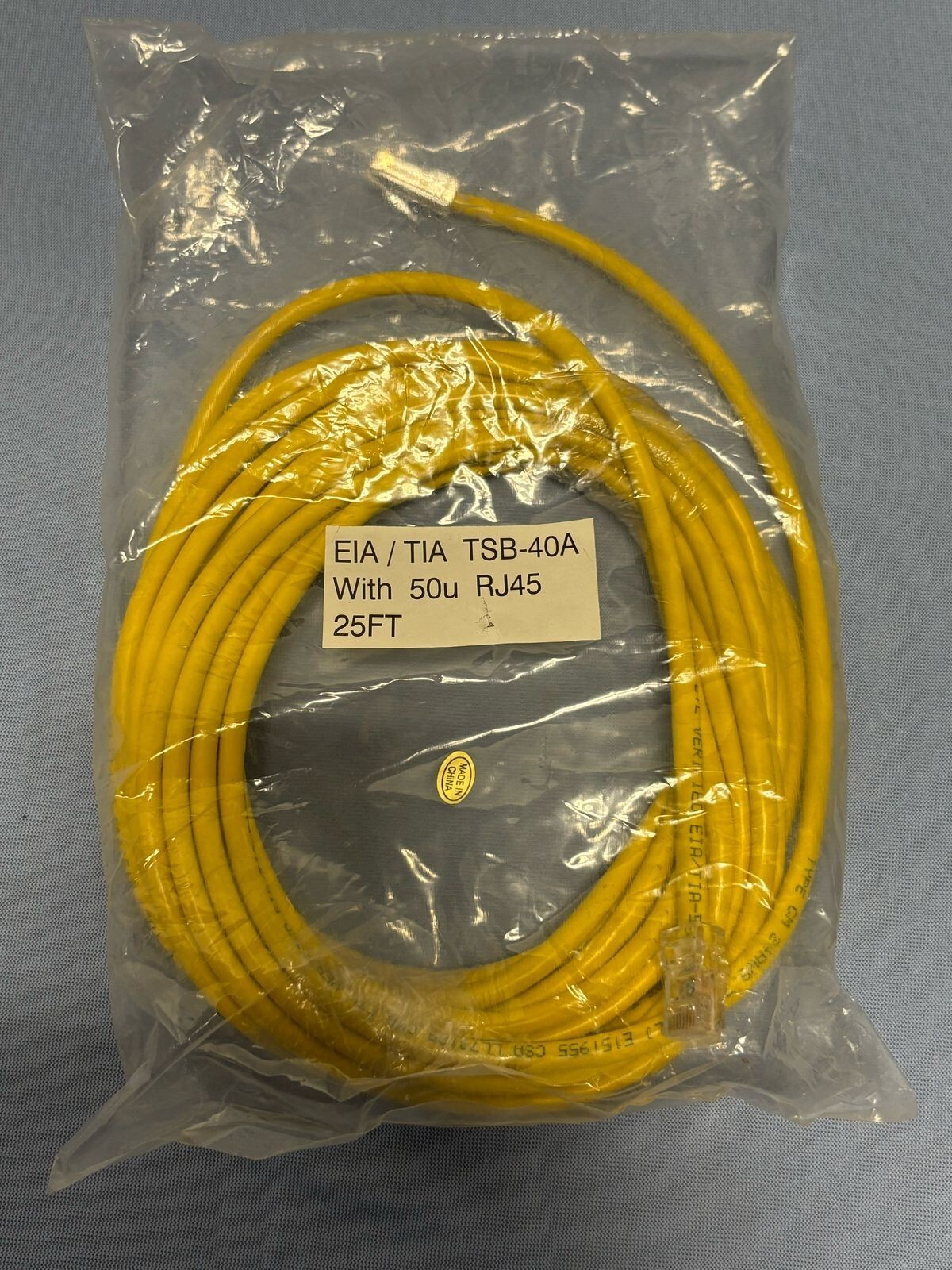 *LOT OF 10* Cat 5E 25FT Ethernet Cable EIA/TIA RJ45 TSB-40A 50U