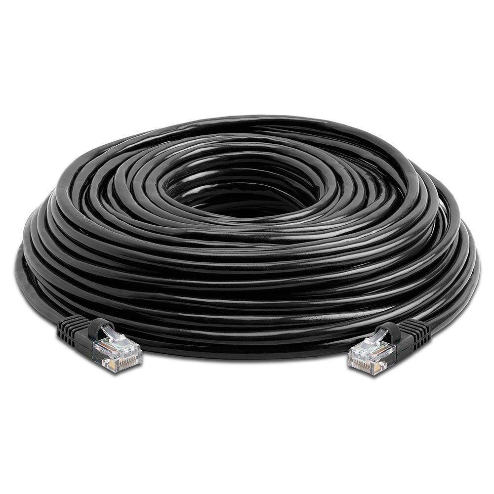 100 FT Cat5e Patch Cord CAT5e Cable LAN Ethernet RJ45 Connector Internet Wire
