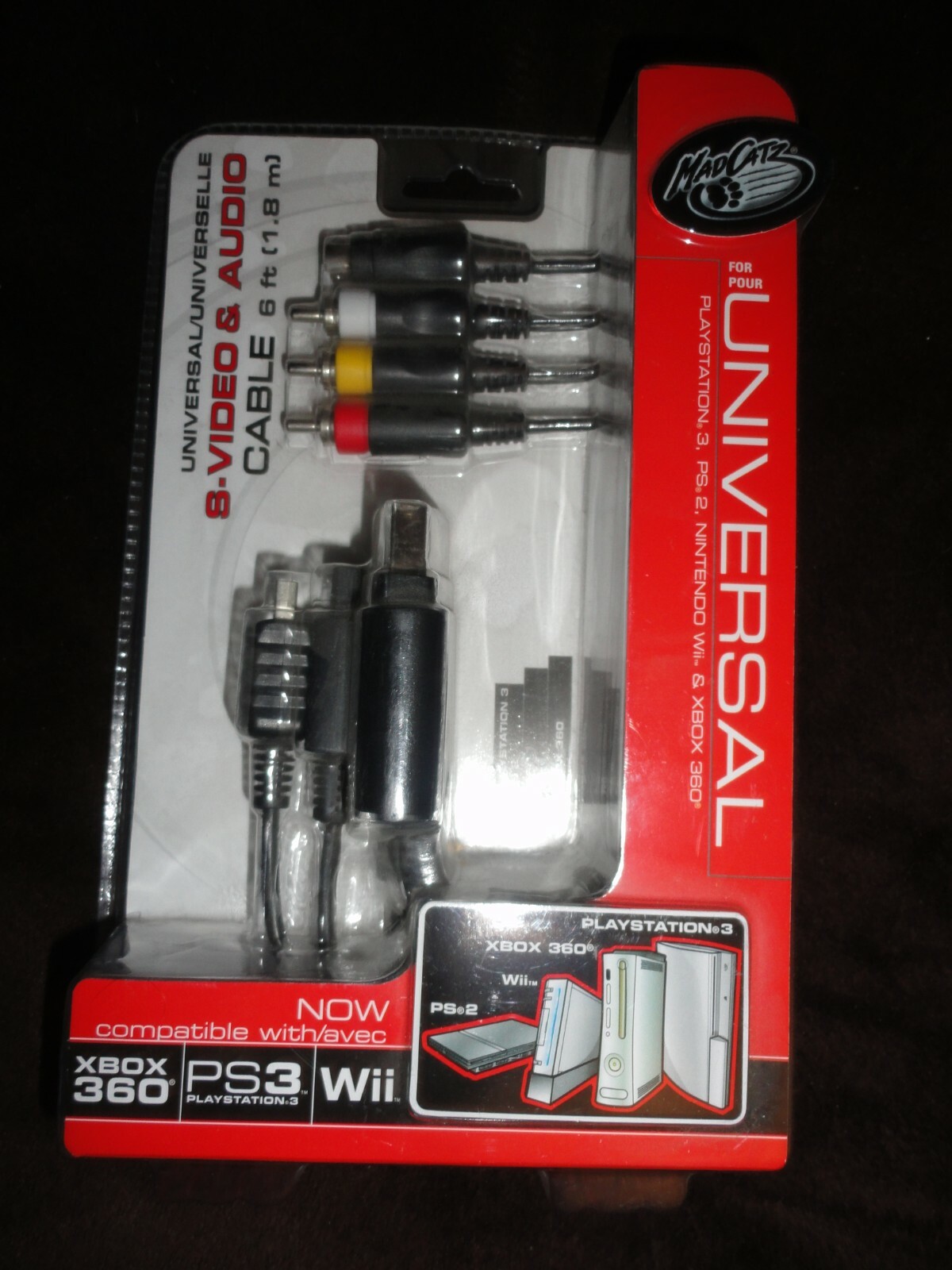 Mad Catz Universal S-Video & Audio Cable BRAND NEW SEALED NIP