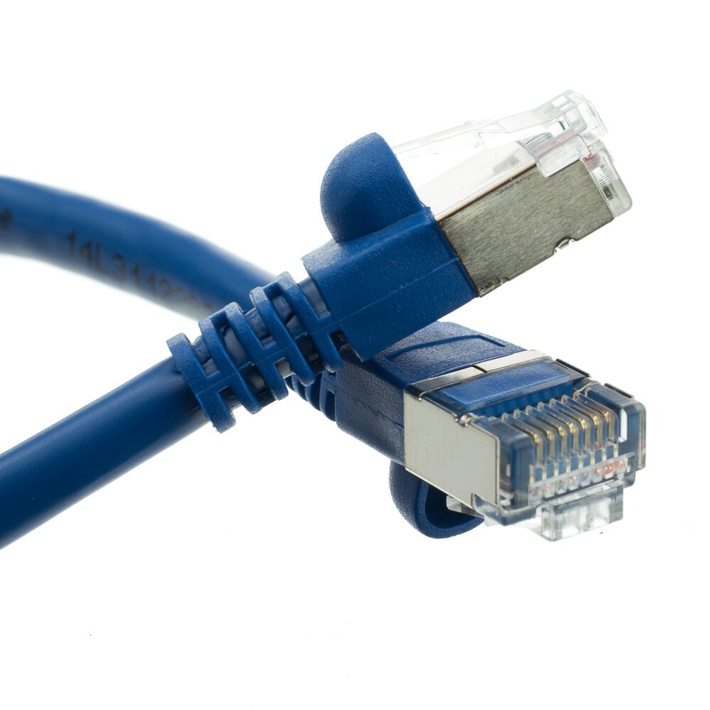 50FT Shielded Cat5e Blue Copper Ethernet Cable Snagless/Molded Boot 10X6-56150