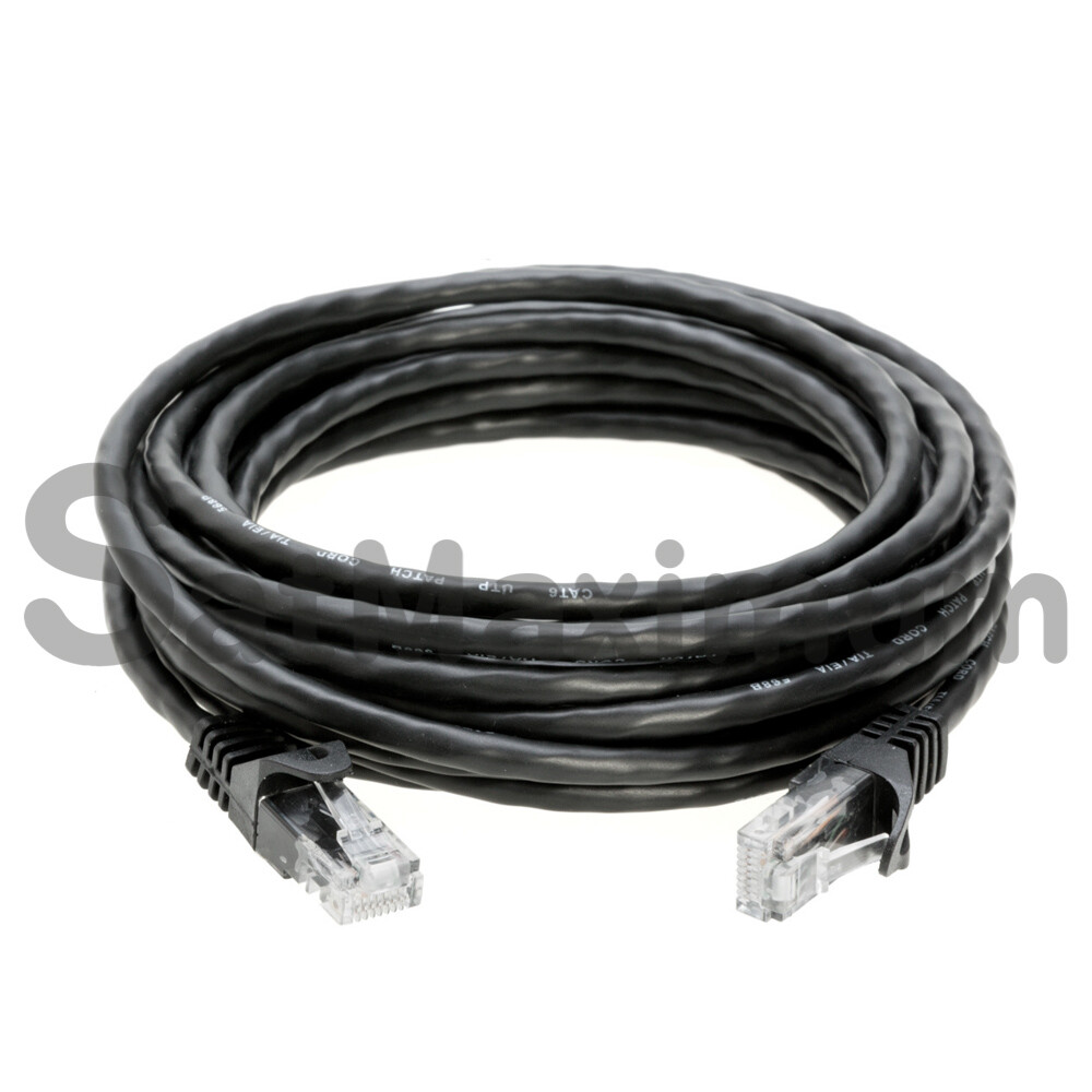 CAT5 Ethernet Network Patch Cable RJ-45 LAN Internet Cable Black 25FT – 200FT