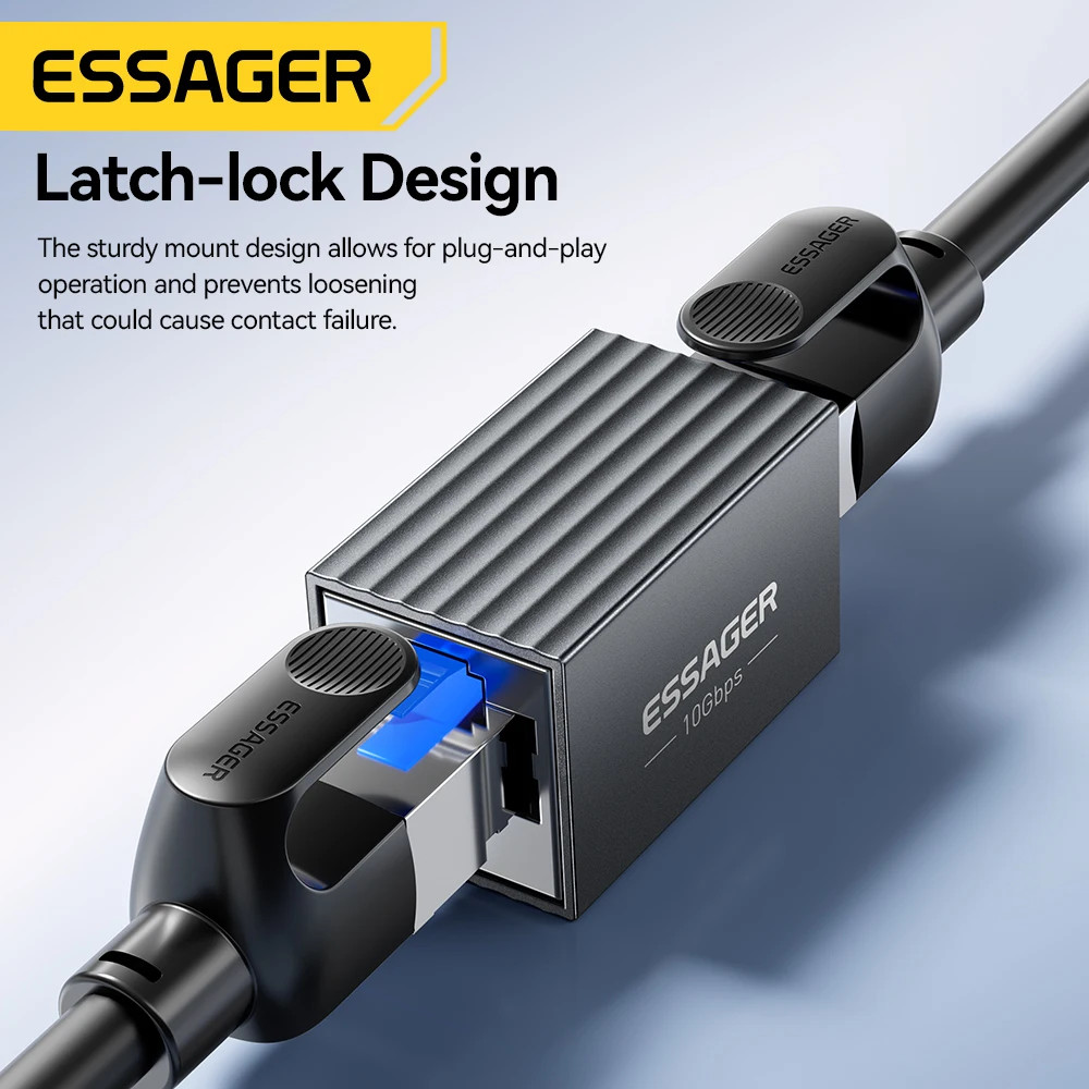Essager RJ45 Connector Port 10Gbps Network Extender Extension For Ethernet Cable