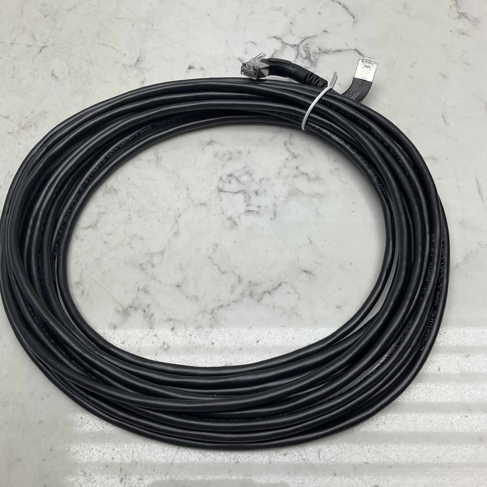 6 Pk L-Com TRD815SRA14BLK-25 Cat 5E RJ45 Ethernet Patch Cord Right Angle 25′ ft