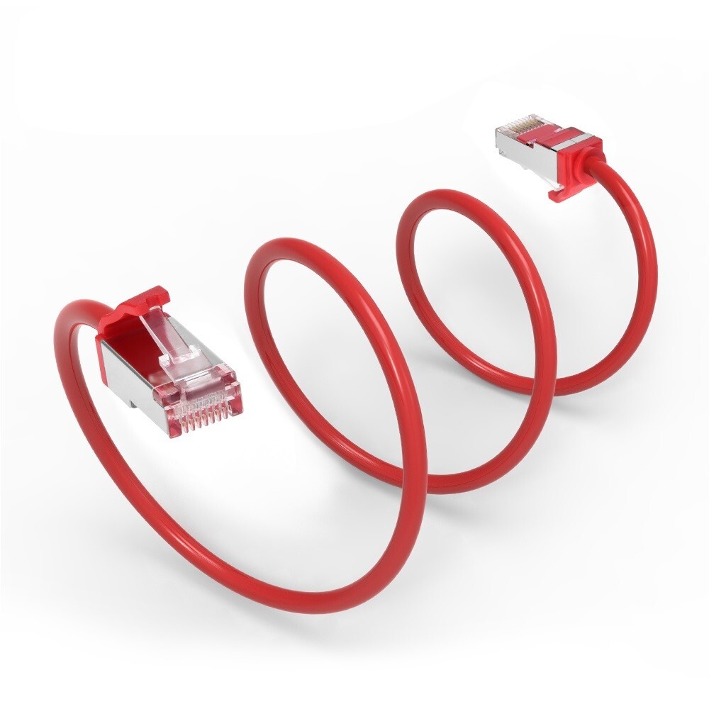 0.5 1 2 3 5 7 10FT Ethernet Cat8 RJ45 S/FTP Cable Shielded Cord 28AWG 2GHz Red