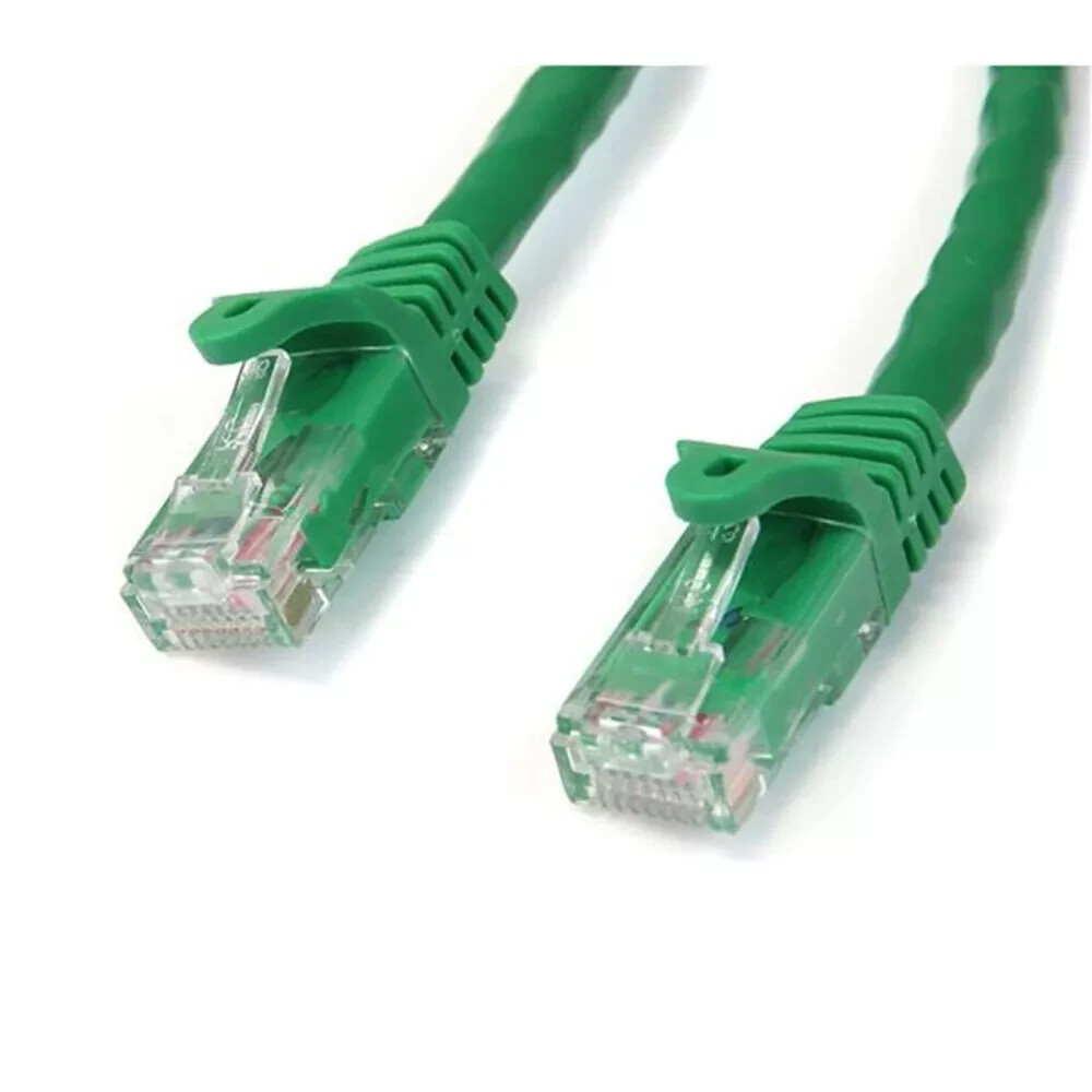 (2 PACK) Startech N6PATCH15GN Cat6 15′ Green Snagless Ethernet Patch Cable