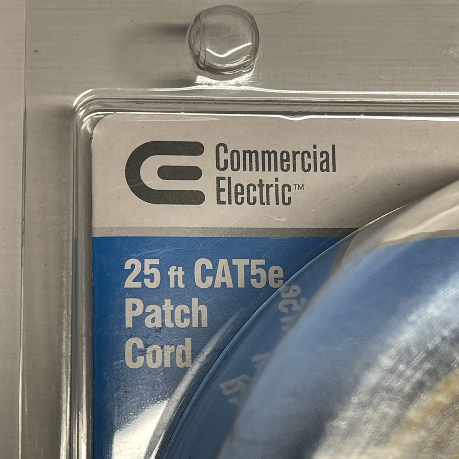Commercial Electric 25 Ft Cat5e Ethernet Patch Cord Cable Yellow New In Box