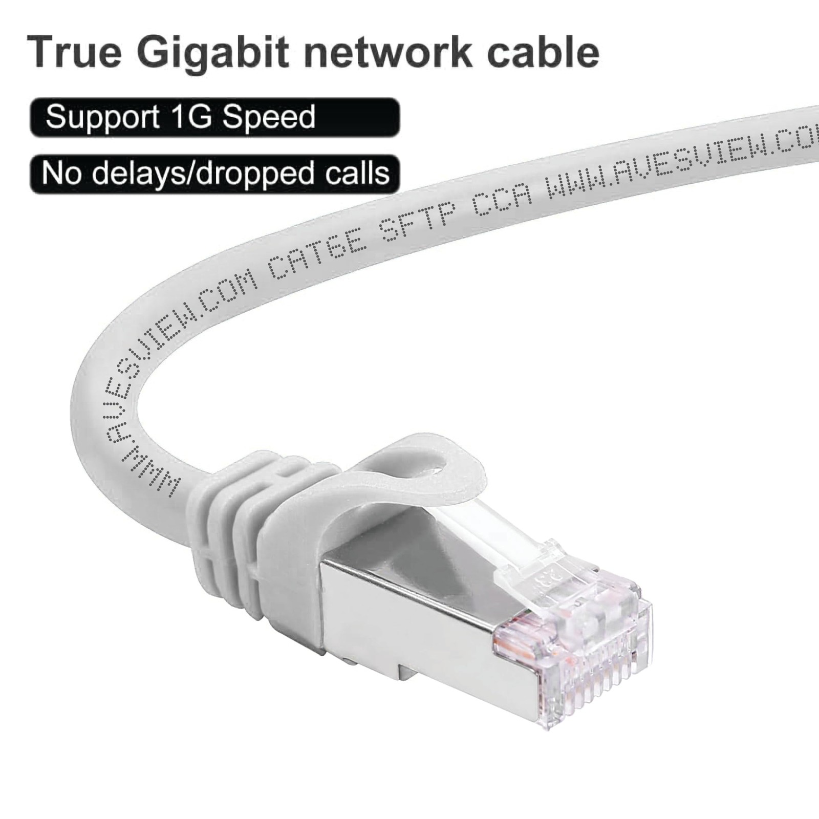 CAT 6 Shielded Ethernet Cable 25 FT, Indoor High-Speed (SFTP) 10Gbps Snagless…