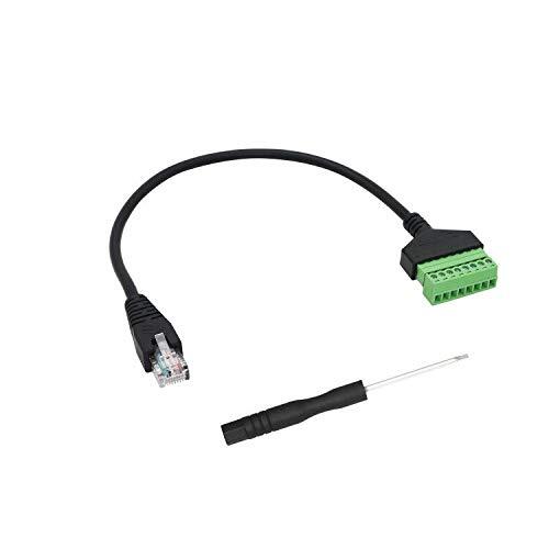 Ethernet Rj45 Male Plug To 8 Pin Screw Terminal Block Connector For Cat7 Cat6 Ca