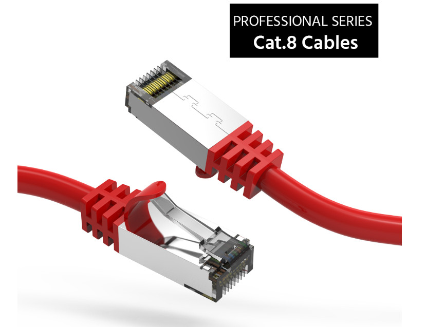 Cat8 S/FTP SSTP Cat.8 Shielded Ethernet Cable 1ft 2ft 3ft 5ft 10ft 15ft 25ft Lot
