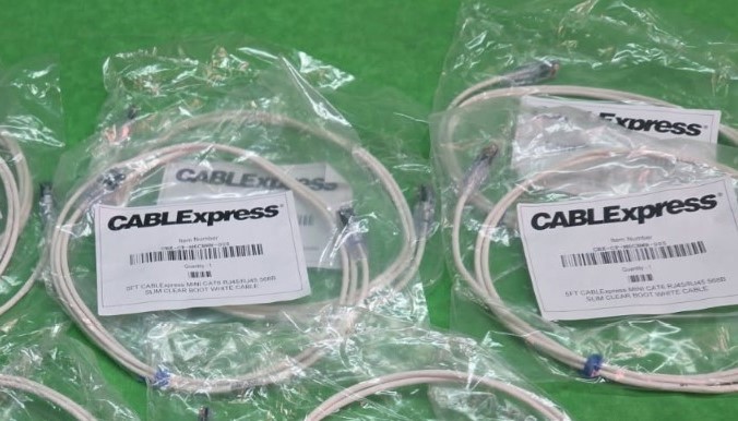 Ultra Slim CAT 6 UTP White Patch Cable 28AWG RJ45 Network 5 feet NEW LOT 9 PCS