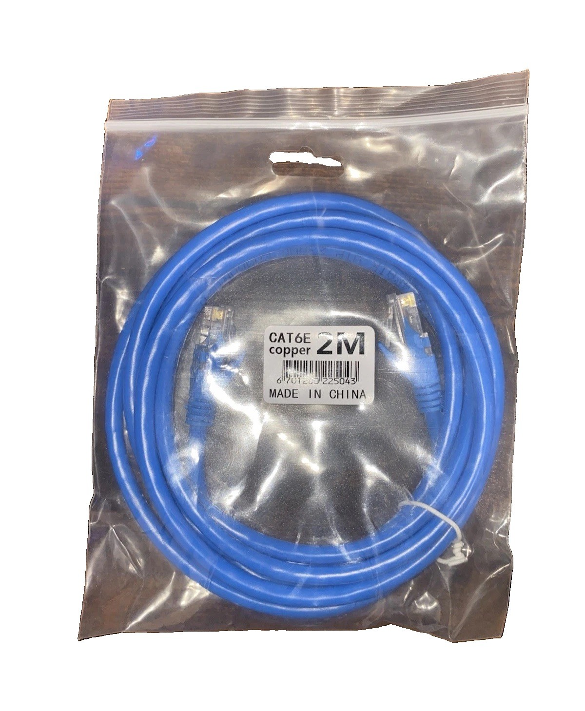 Cat6 Copper Ethernet Patch Cable RJ-45 to RJ-45 Blue 2 m Universal