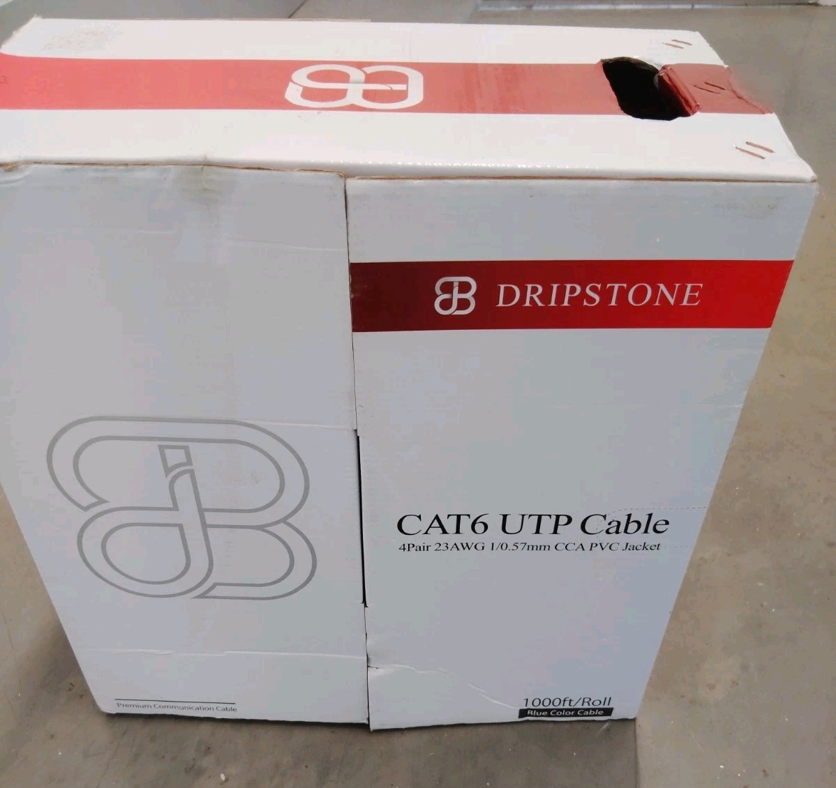 CAT6 1000FT UTP Blue Color Cable 4pair 23AWG Premium Communication Cable