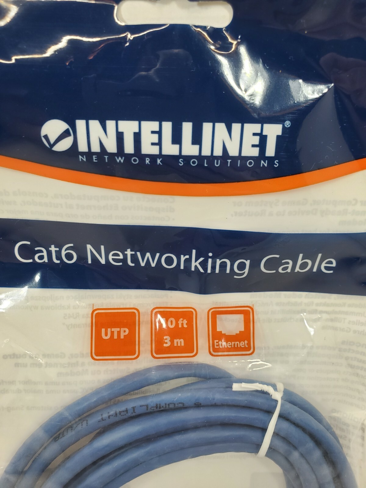 Intellinet Network Solutions Cat6 RJ-45 Male/RJ-45 Male UTP Network Patch Cable
