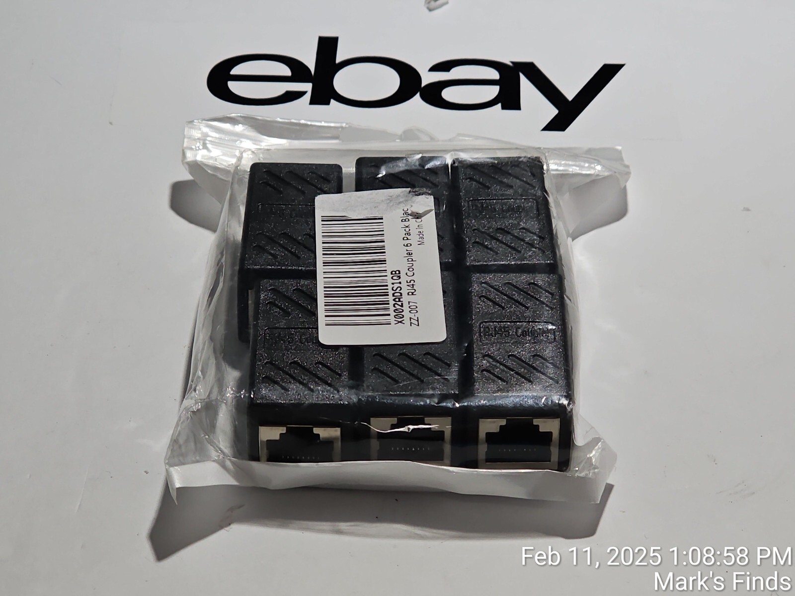 RJ45 Coupler 6 Pack Cat8 Cat7 Cat6 Cat5E Female to Female Ethernet Adapter Black
