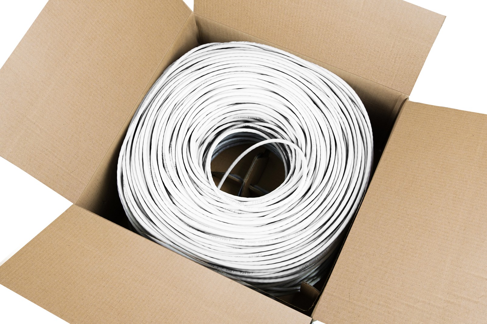 VIVO White 500ft Bulk Cat5e LAN Ethernet Cable / Wire UTP Pull Box