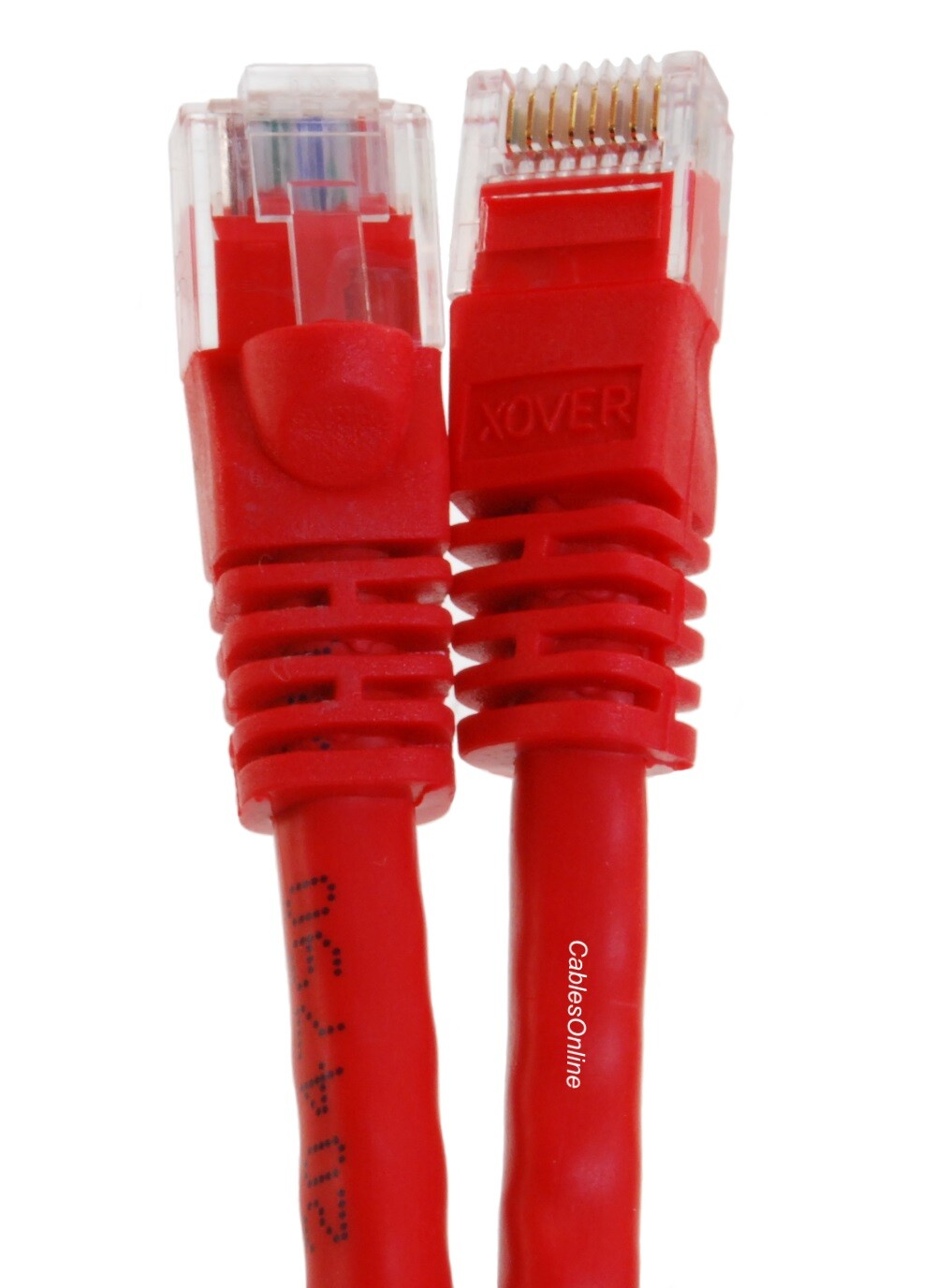 Cat6 Gigabit CrossOver 550Mhz 4-Pairs Bare Copper Red Patch Cable (Multi-Length)