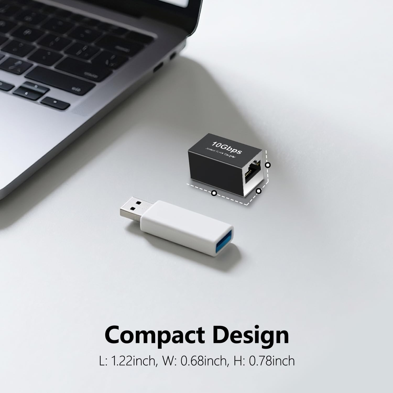 [UL Listed] RJ45 Coupler 10Gbps Shielded, Gold-Plated Contacts, Aluminum Alloy I