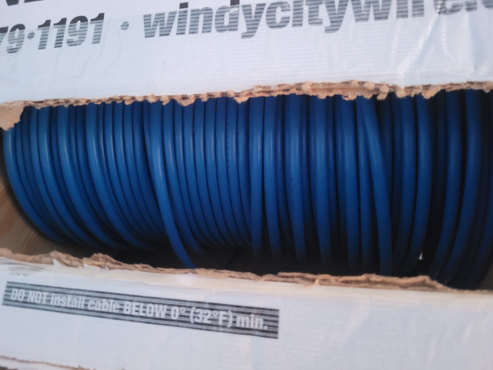 Windy City Wire 490ft Partial 1000Ft Cat 6A Blue 23-4P UTP 550Mhz Solid Plenum