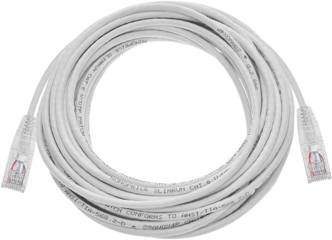 Cat6 Ethernet Patch Cable – Snagless, Stranded, 550Mhz, UTP, CMR Rated, 28AWG, 3