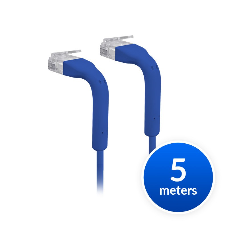 Ubiquiti UniFi Patch Cable Single Unit 5m Black End Bendable to 90 Degree