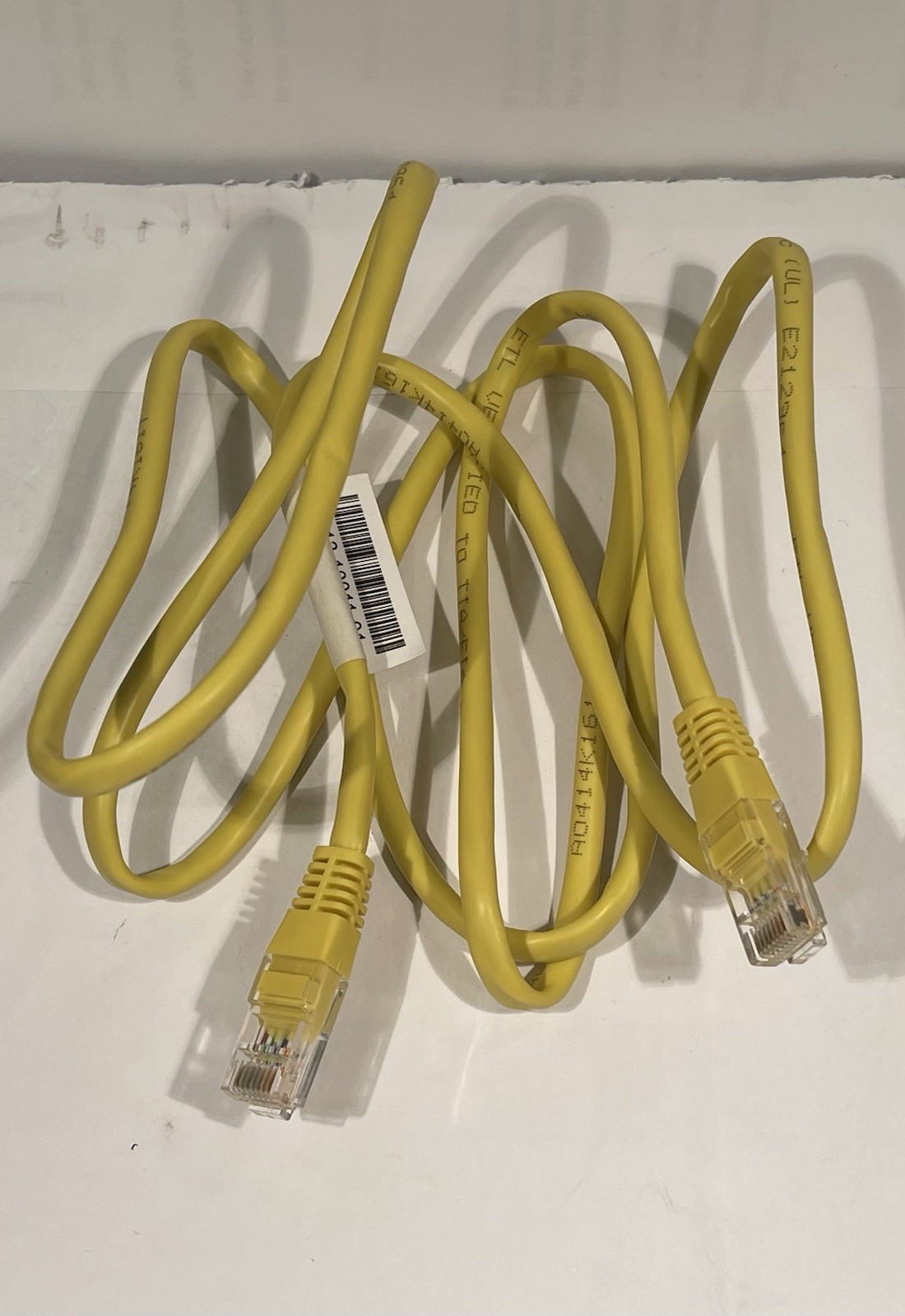 5 Foot Ethernet Cable/Cord Yellow – Cat5, 30V, 24AWG Network Patch Cord – NEW