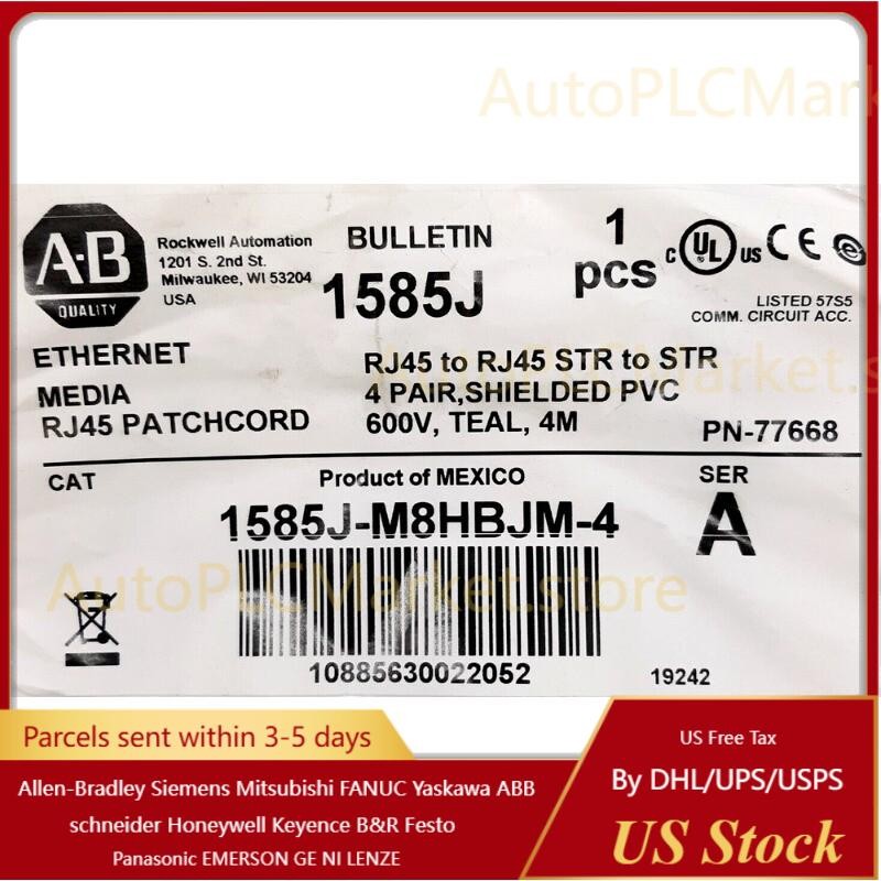 NEW Allen Bradley 1585J-M8HBJM-4 Ethernet Patchcord AB