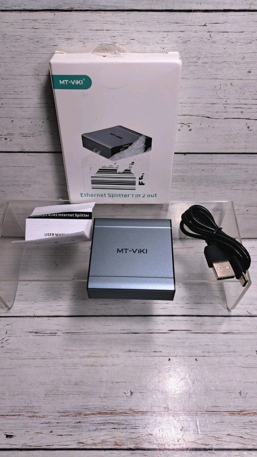 Ethernet Splitter 1 to 2 High Speed 1000Mbps, Gigabit Dual RJ45 Splitter Adapter