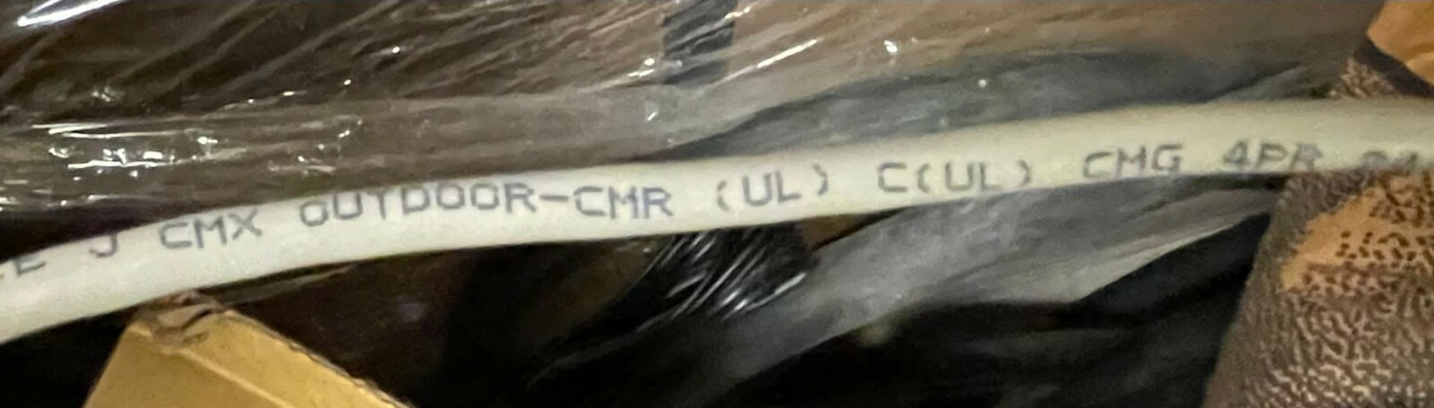 UTP Cat5e Cable CMR-CMX OUTDOOR 100% Copper Gray 600ft General Cable Made in USA