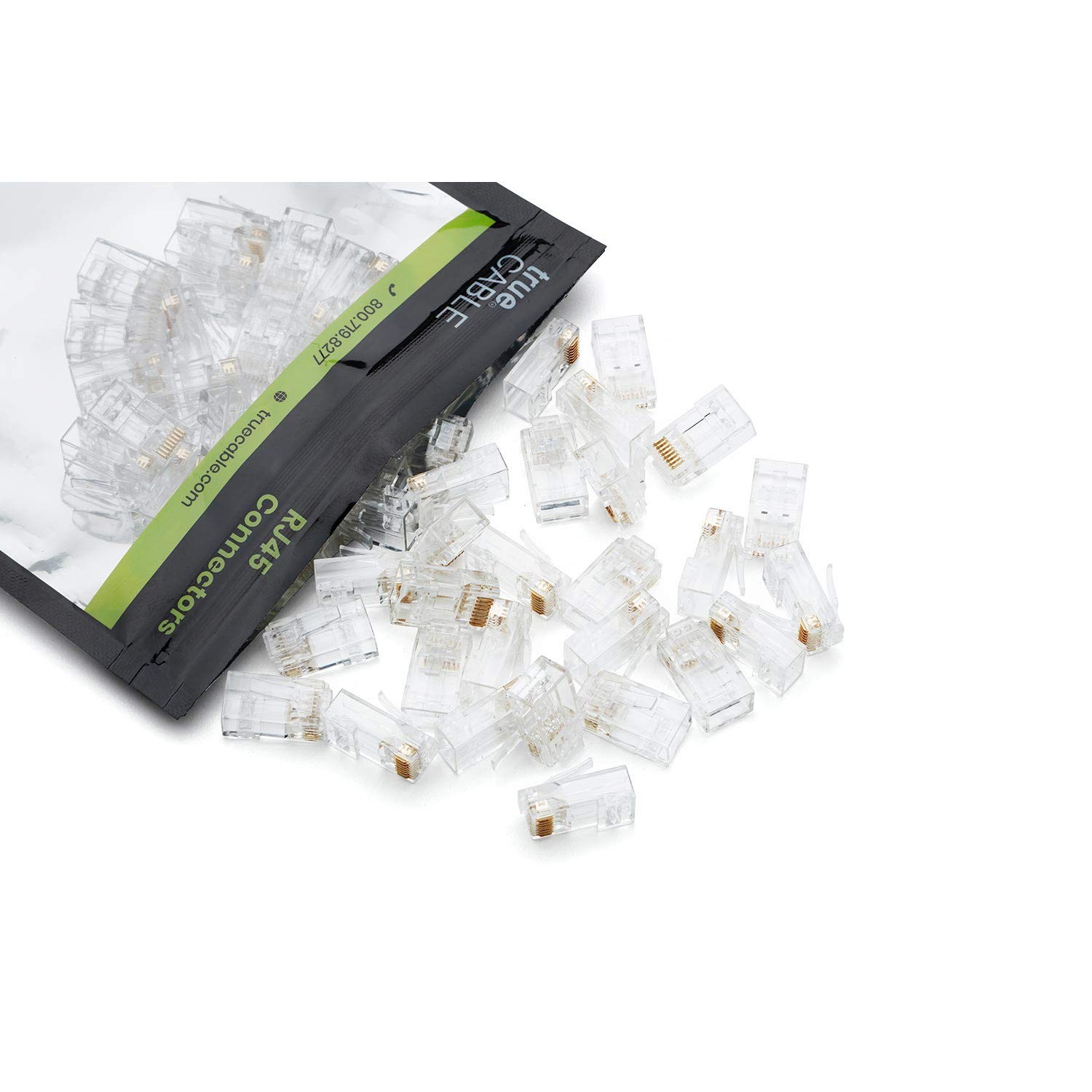 Truecable Cat6/6a Rj45 Pass Through Connectors Unshielded utp Modular Plug Ul